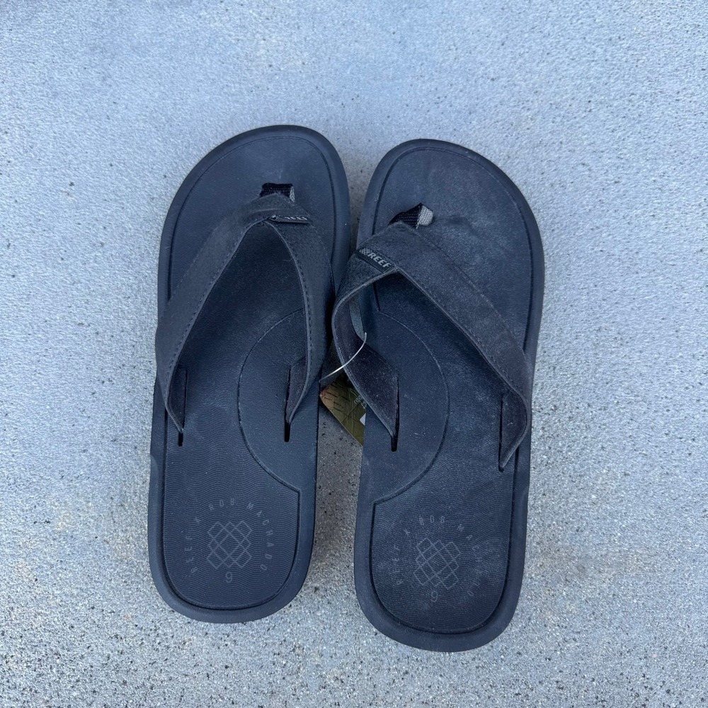 Reef Machado Day Mens Flip Flop Sandals Black‎ Size 9 NWT
